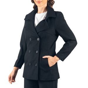 Alpine Swiss Emma Womens Peacoat Jacket Wool Blazer Double Breasted Overcoat New